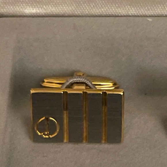 Vintage Dunhill Cufflinks d logo Rectangle - Picture 2 of 6
